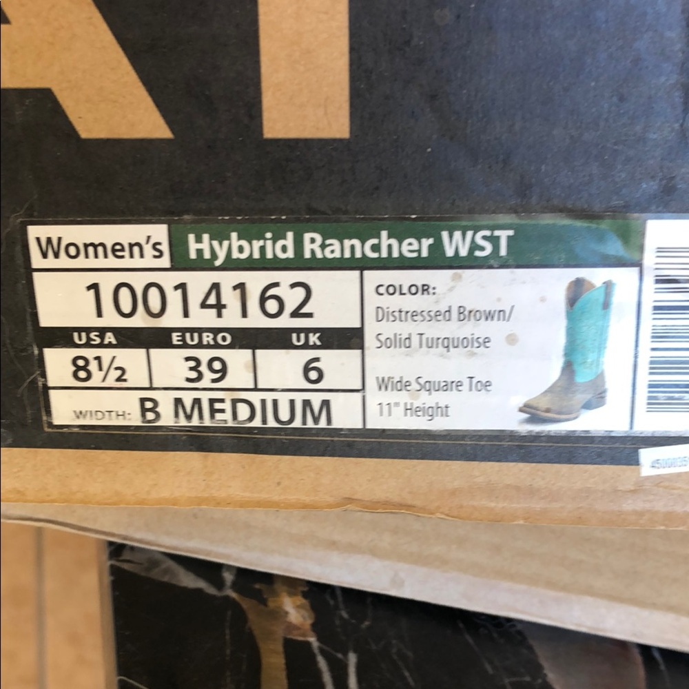 Women's Hybrid Rancher WST Boots - Distressed Brown and Turquoise